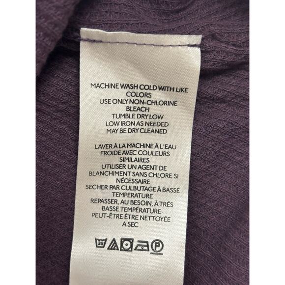 We The Free Long Sleeve Asymmetrical Top Purple Cotton Size L - Picture 5 of 7